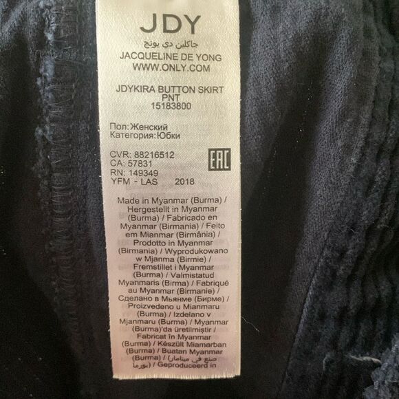 Corduroy Mini Skirt Blue Button Front Y2K Academia Gilmore Girls 90’s - Picture 8 of 8